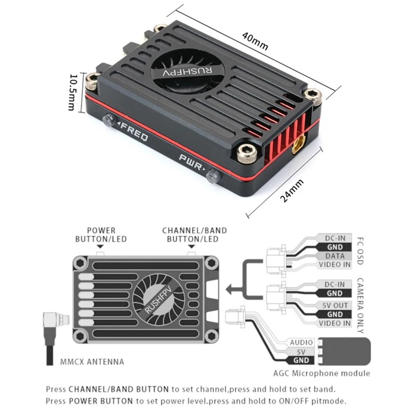 RUSH MAX SOLO 5.8GHz 2.5W VTX  - Rushfpv Rush Max Solo 5.8G 2.5W Vtx 评论和价格