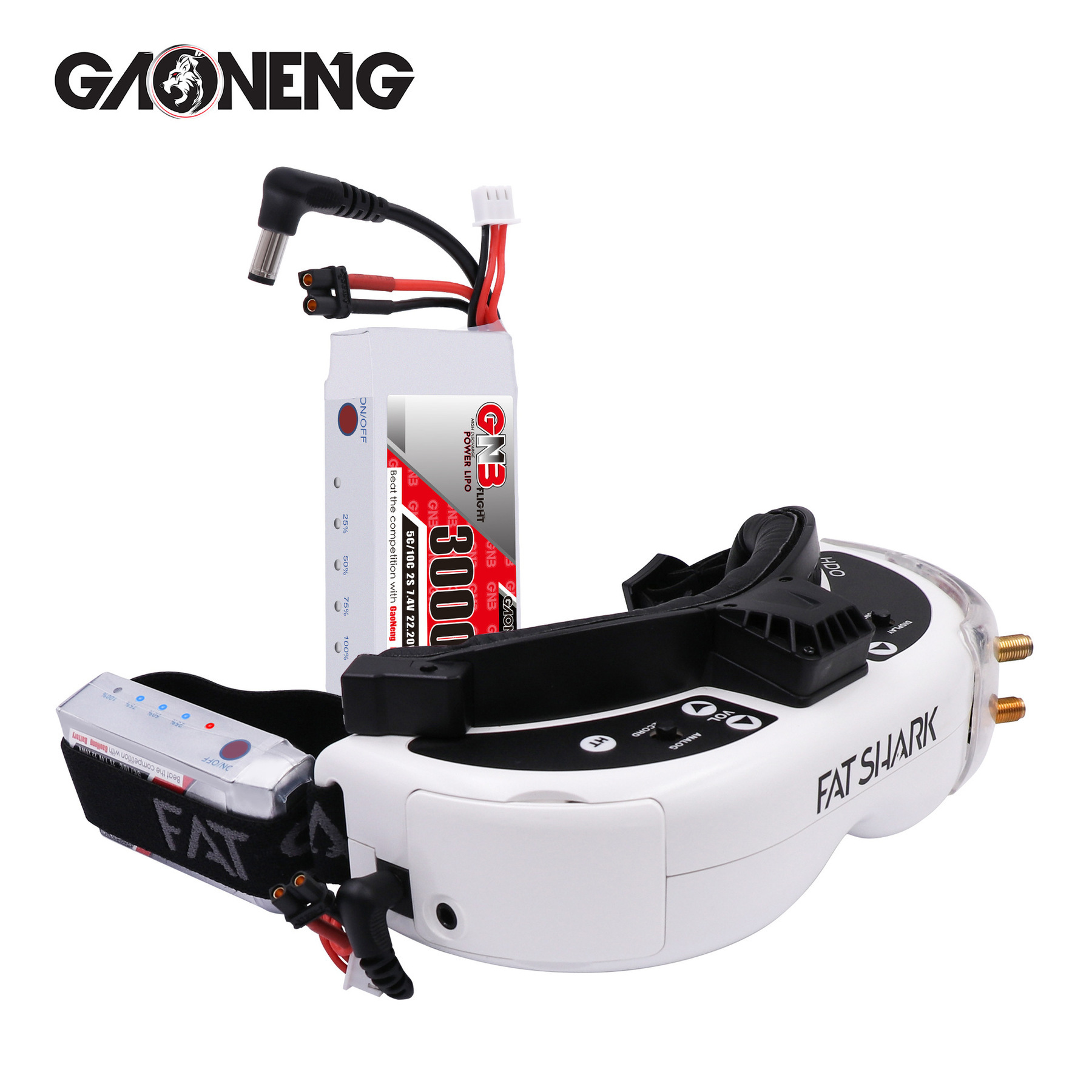 GNB 2S 7.4V 3000mAh 5C/10C Lip - Skyzone Sky04X Pro Oled Fpv Goggles 评论和价格